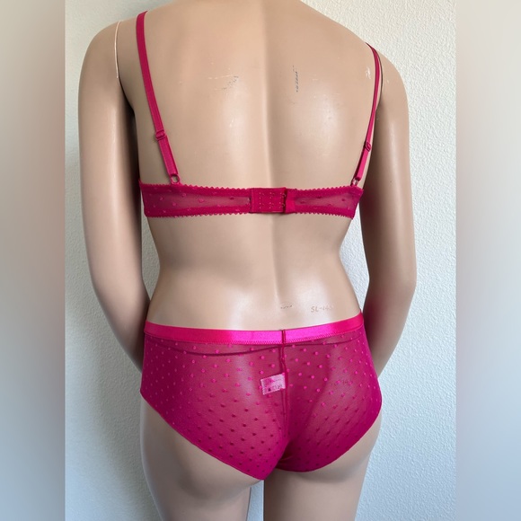 Bra and Pantie Set Underwire Push Up Bra Cheeky Boy Short Bottom Size 36-D NWT - Picture 2 of 3